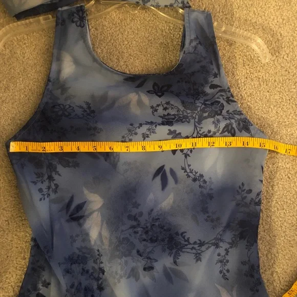 Maurice’s blue floral dress with scarf Sz Medium - Picture 11 of 12